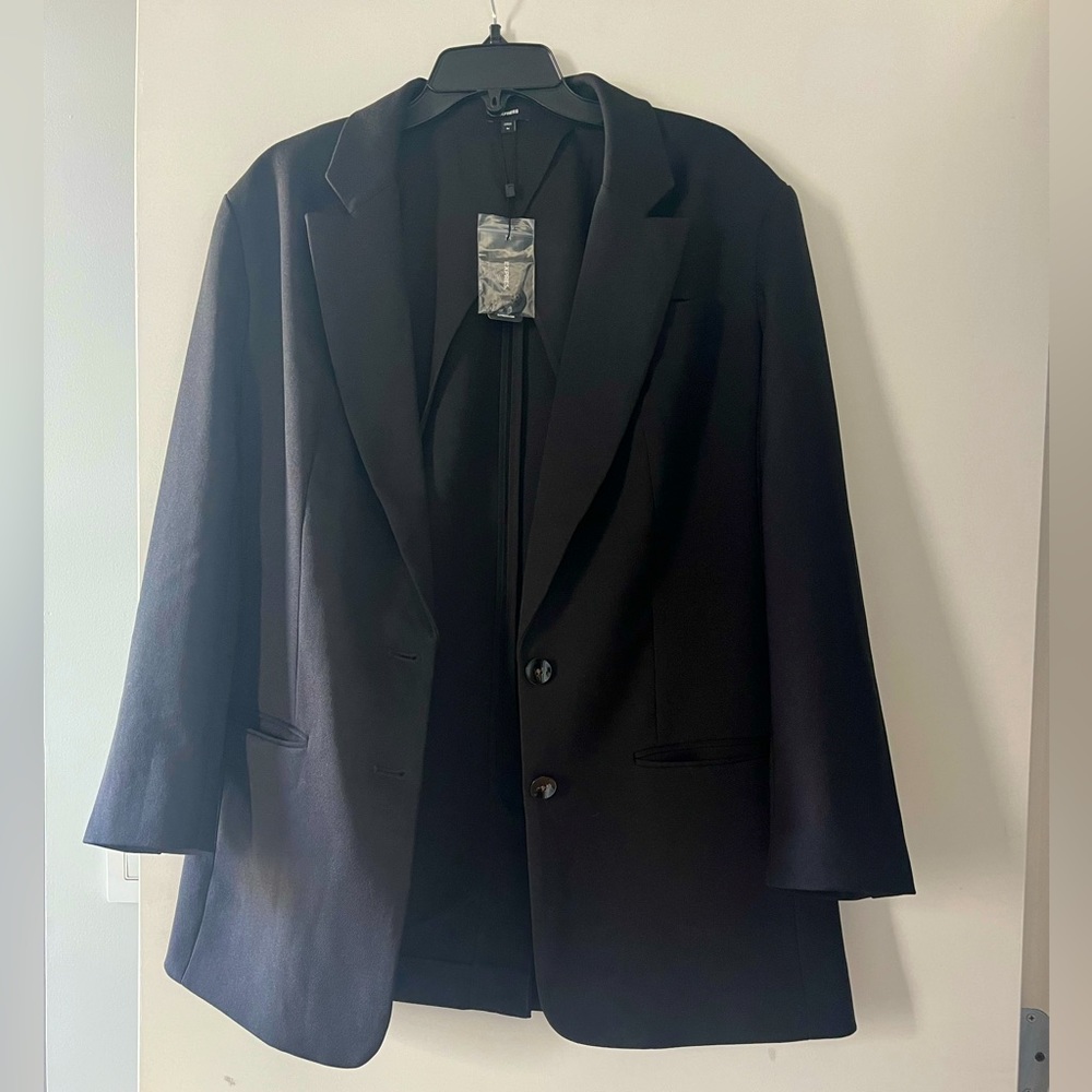 Twill Oversized Boyfriend Blazer